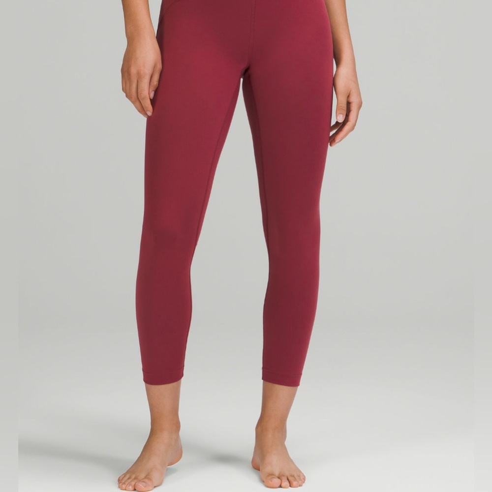 Lululemon wunder under muled wine leggings